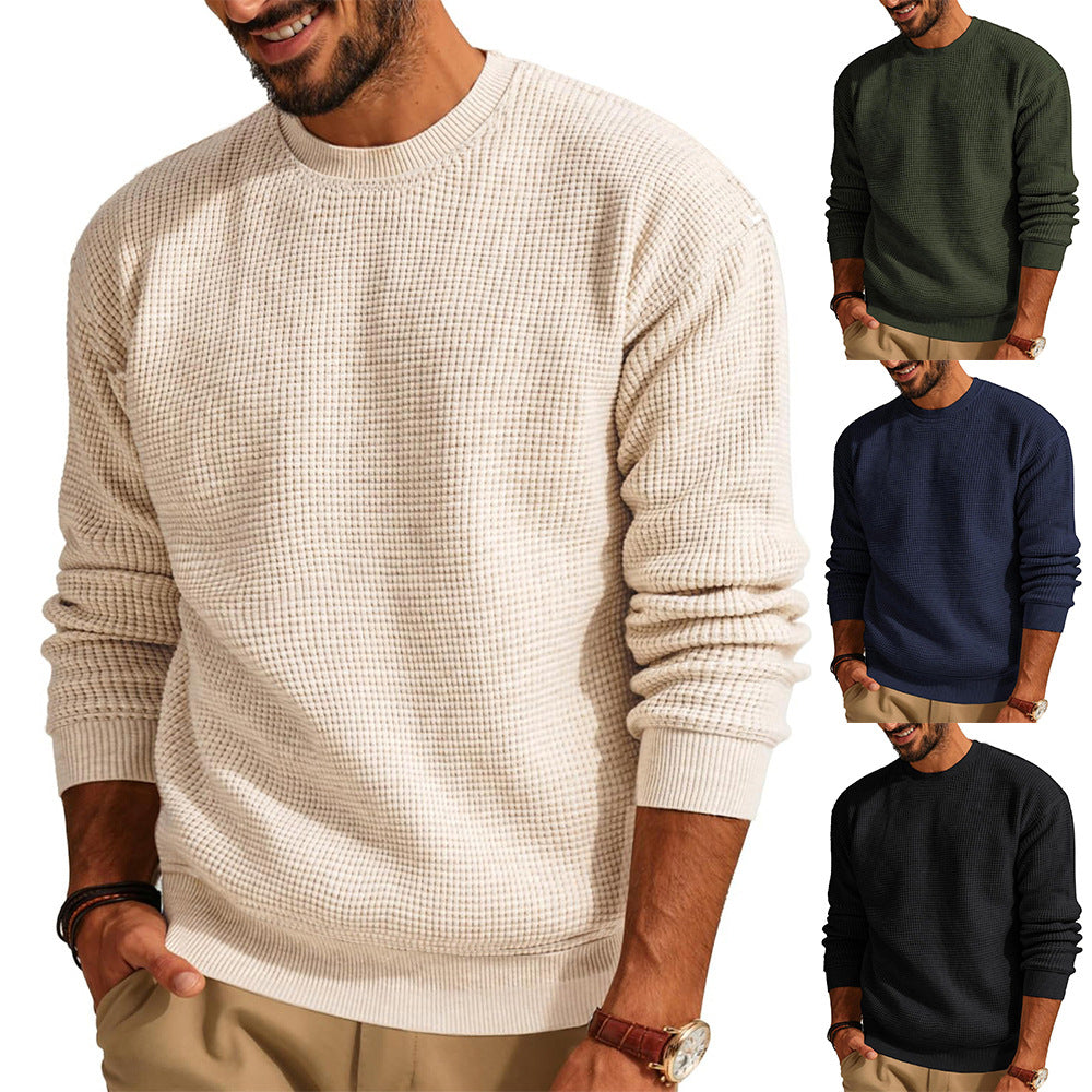 Men's Structured Sweatshirt with Round Neck Lisslune