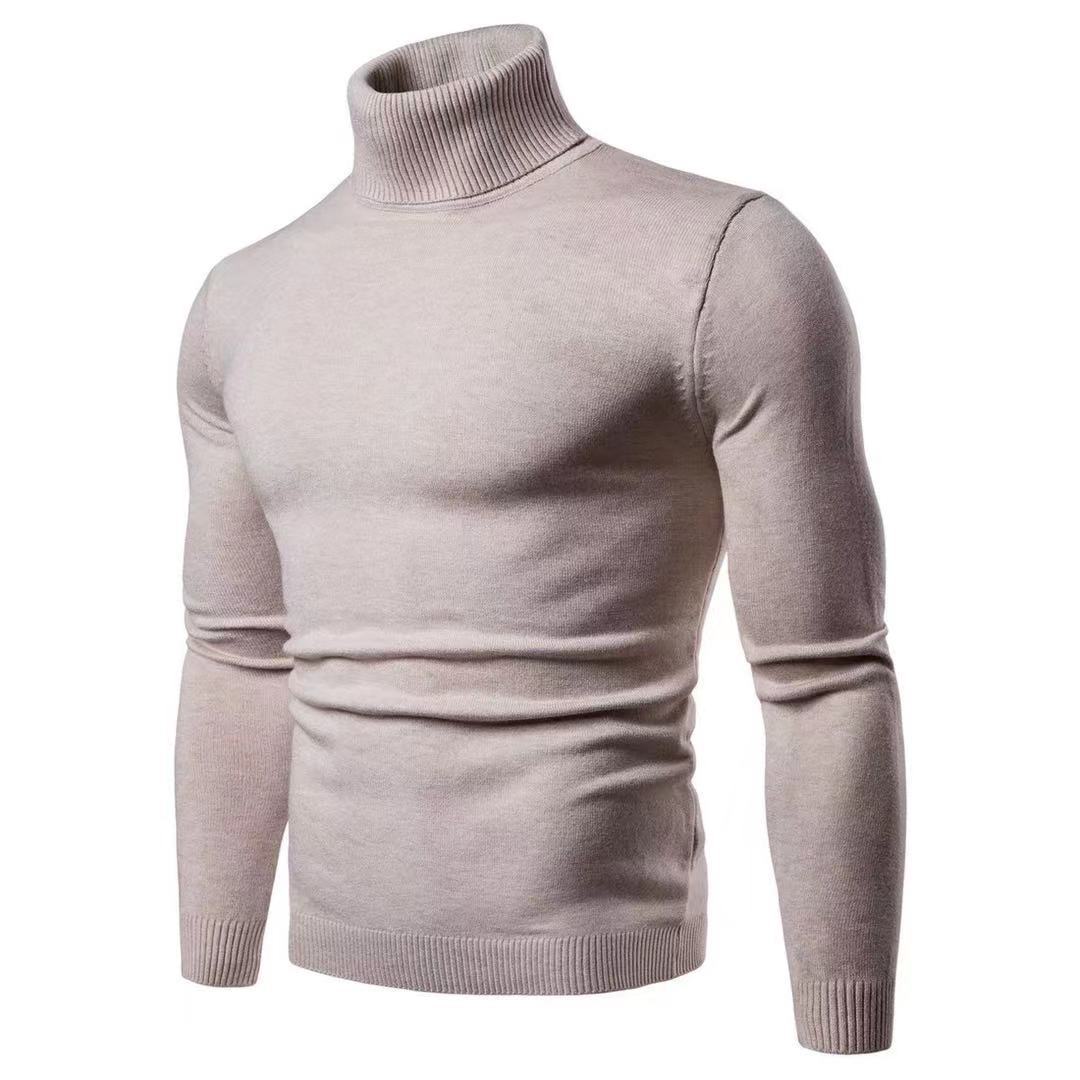 Men's fashionable turtleneck sweater made of fine merino wool Lisslune
