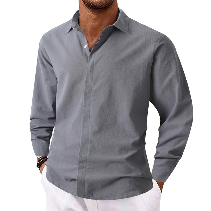 Men's Elegant Casual Shirt with Slim Fit Cut Lisslune