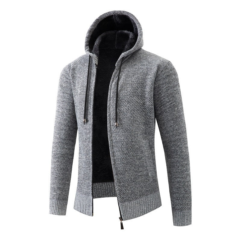 Men's comfortable cardigan with hood Lisslune
