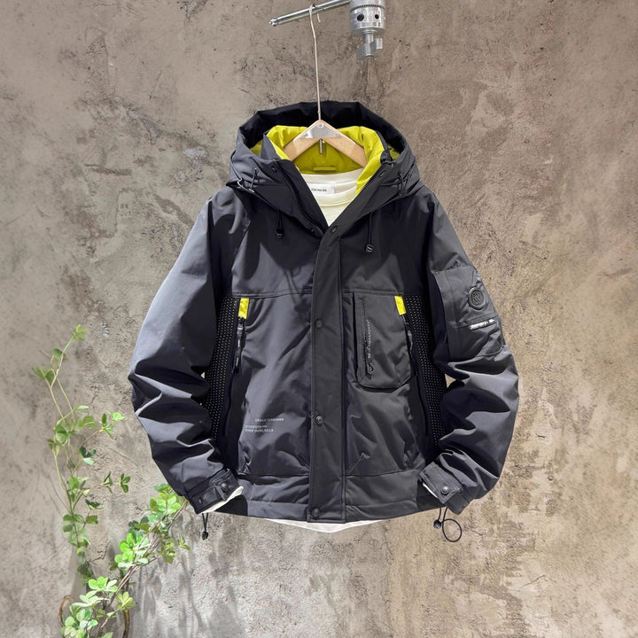 Men's Insulated Outdoor Jacket with Multifunctional Hood Lisslune