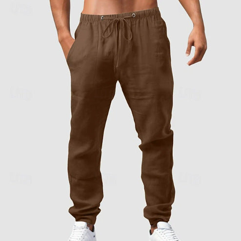 Men's Lightweight Comfort Cargo Pants with Elastic Waistband Lisslune