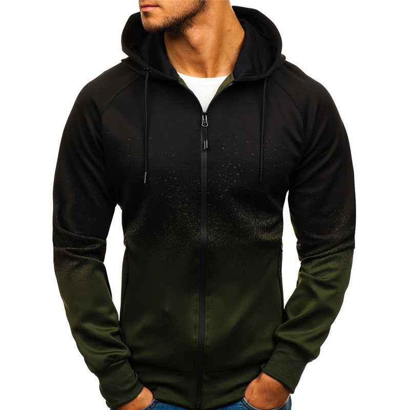 Men's Sporty Hoodie with Modern Gradient Lisslune
