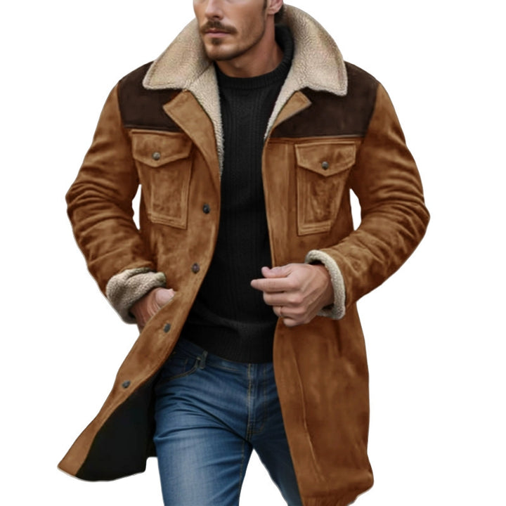 Men's lambskin jacket in a casual utility style with generous pockets Lisslune
