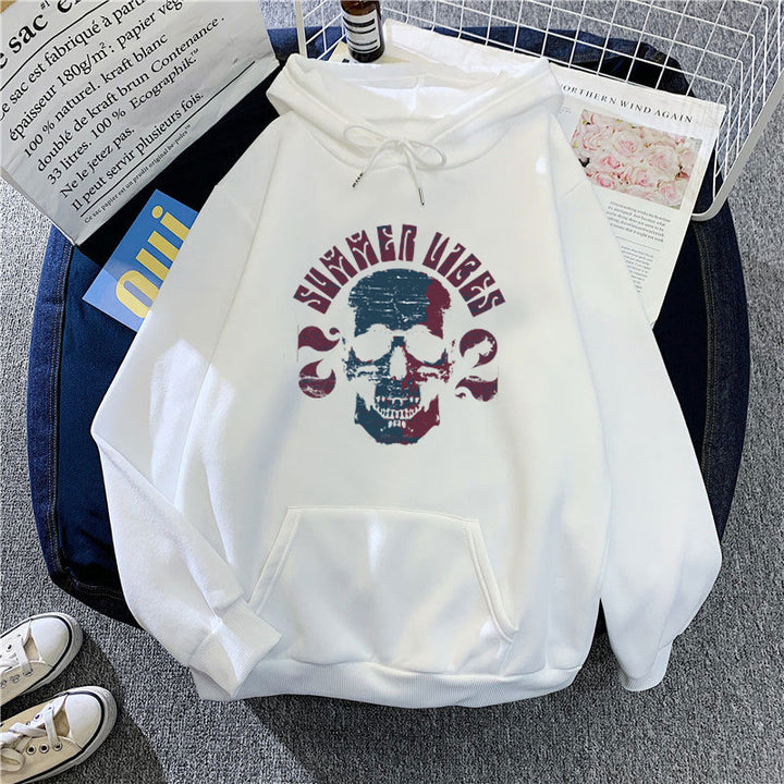 Women's hoodie with artistic skull design Lisslune