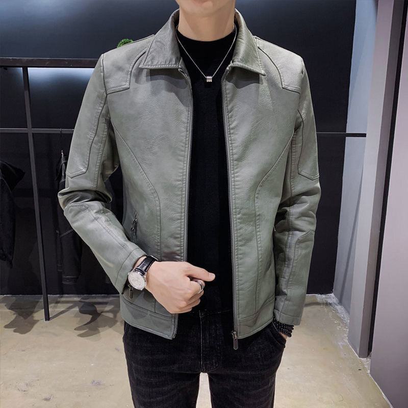 Men's Casual Synthetic Leather Jacket Lisslune