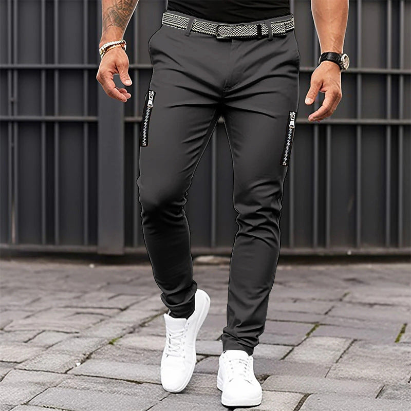 Men's fashionable Slim-Fit pants with zipper pockets Lisslune