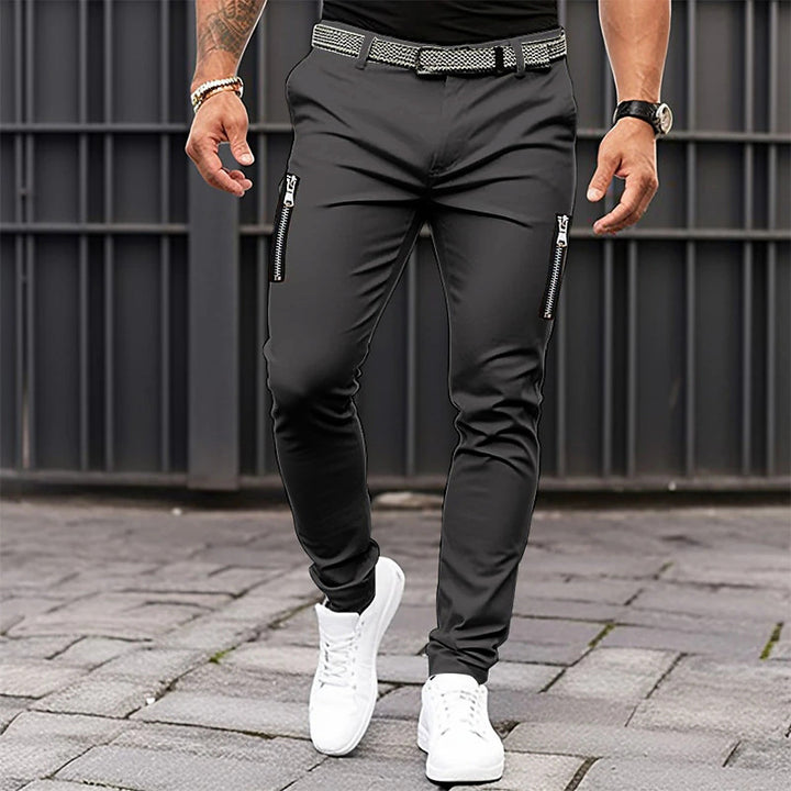 Men's fashionable Slim-Fit pants with zipper pockets Lisslune