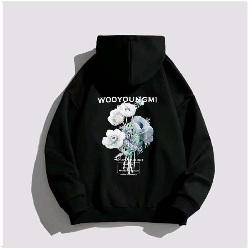 Women's hoodie with artistic floral print Lisslune