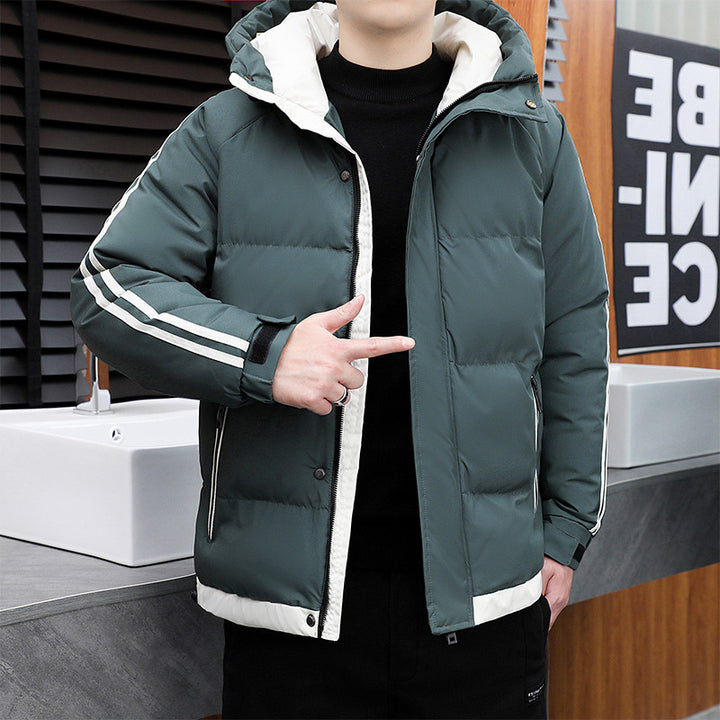 Men's Sporty Down Jacket with High Collar Lisslune