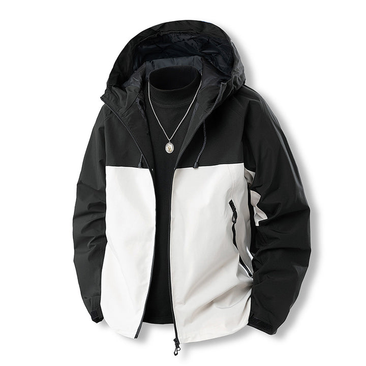 Men's Waterproof Outdoor Jacket with Adjustable Hood Lisslune