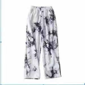 Women’s casual jersey pants with a low waist and trendy tie-dye design