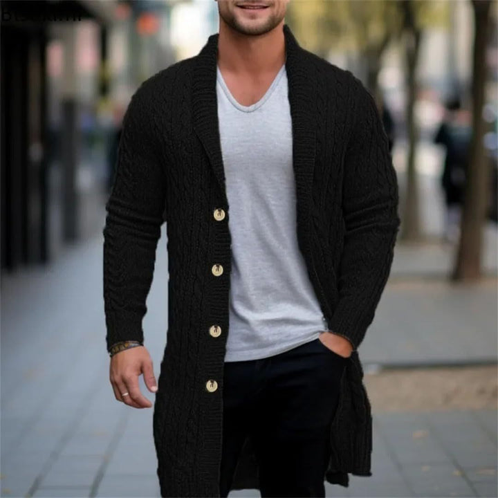 Men's cardigan with open design and button details Lisslune