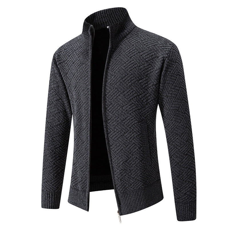 Men's cardigan with modern check pattern Lisslune