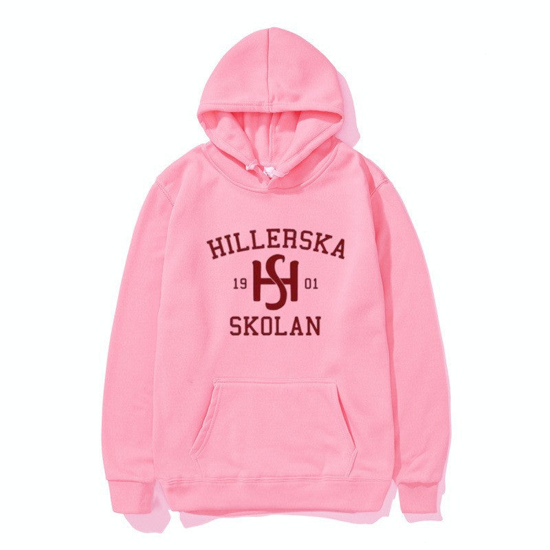 Women's hooded sweatshirt with classic school motif and cozy inner lining Lisslune