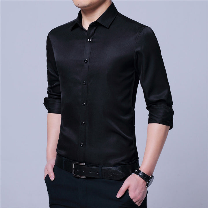 Men's elegant long-sleeve blouse with modern cut Lisslune