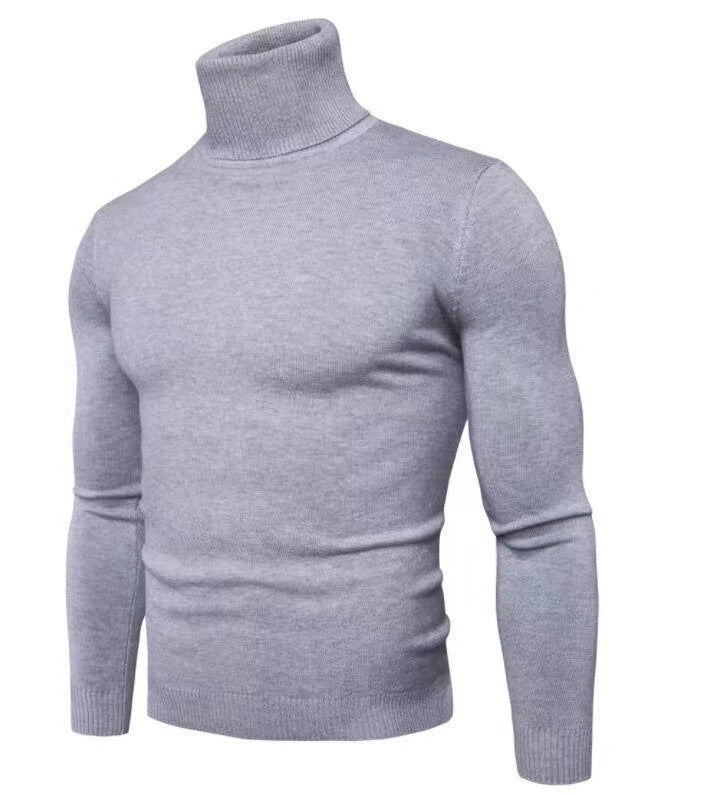 Men's fashionable turtleneck sweater made of fine merino wool Lisslune