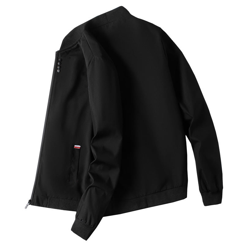 Men's fashionable leisure jacket with high collar and side zipper Lisslune