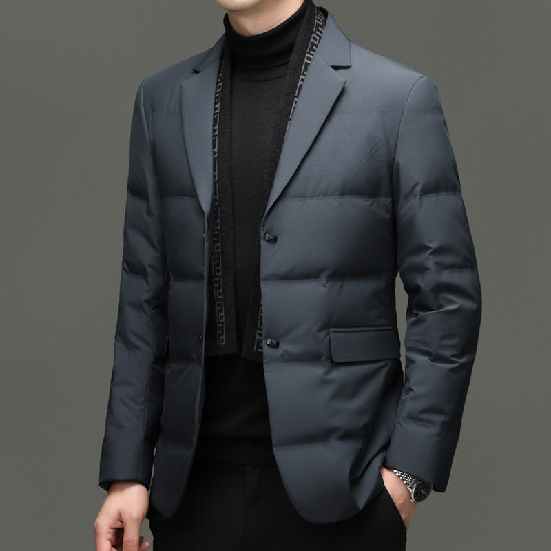Men's Fashionable Quilted Blazer with Elegant Cut and Practical Pockets Lisslune