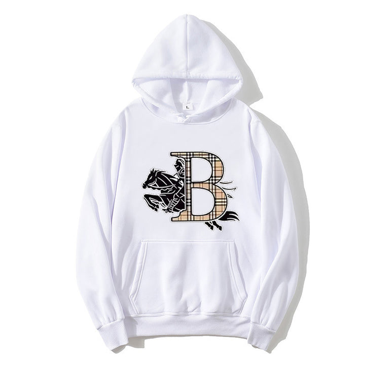 Women's hoodie with a stylish horse motif and luxurious font Lisslune