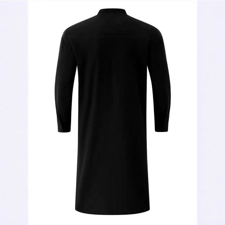 Men's Kurta with a Rising Collar and Decorative Wooden Buttons Lisslune