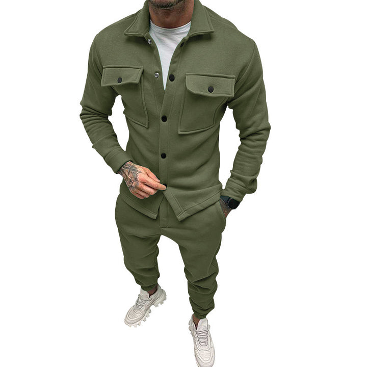 Men's casual sweat jacket with functional pockets and modern collar Lisslune