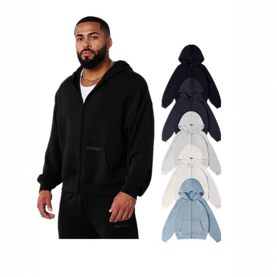 Men's hoodie with full zip and practical pockets Lisslune