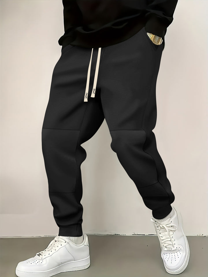 Men's elegant sports pants with modern color block elements Lisslune