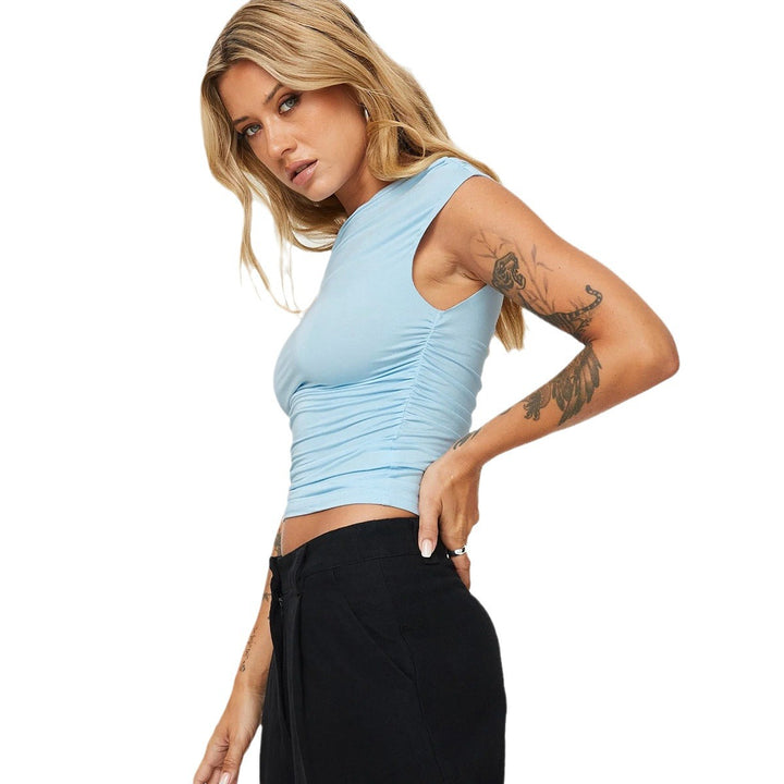 Damen asymmetrisches Oberteil mit schulterfreiem Design und elegantem Schnitt Lisslune