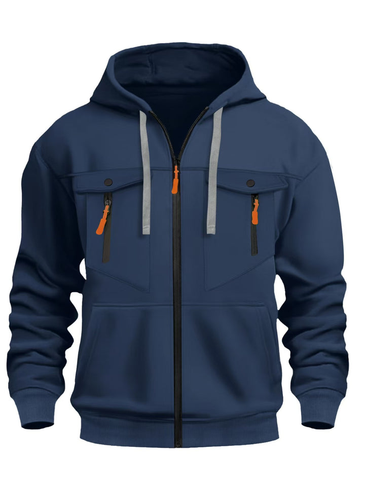 Men's practical hooded jacket with multifunctional pockets Lisslune