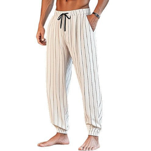 Men's casual pants with modern stripe pattern Lisslune