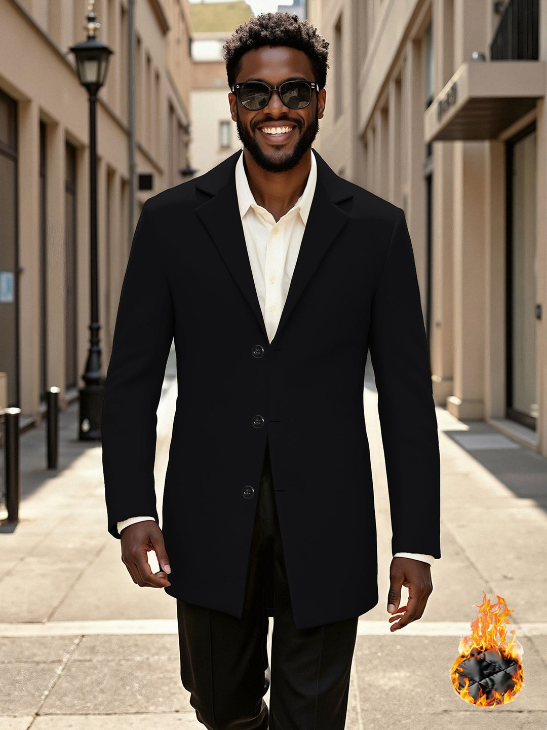 Men's elegant and stylish long coat Lisslune