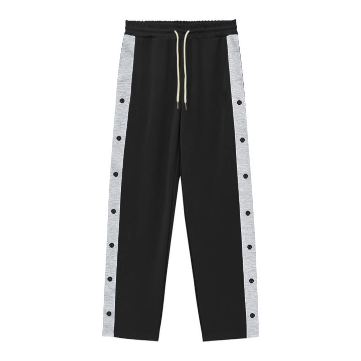 Men's sporty training pants with button design and elastic waistband Lisslune