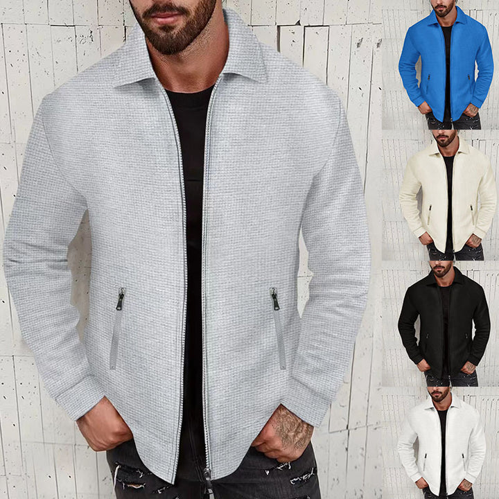 Men's stylish cardigan with textured design and side pockets Lisslune