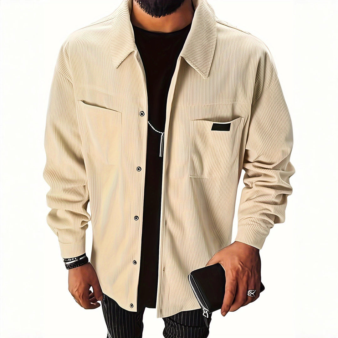 Men's Modern Rib Structure Shirt Jacket Lisslune