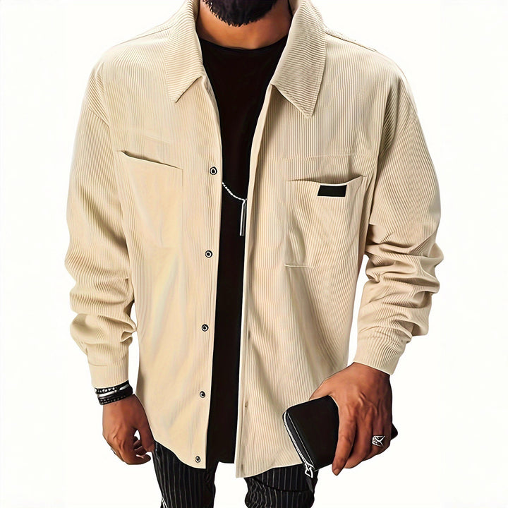 Men's Modern Rib Structure Shirt Jacket Lisslune