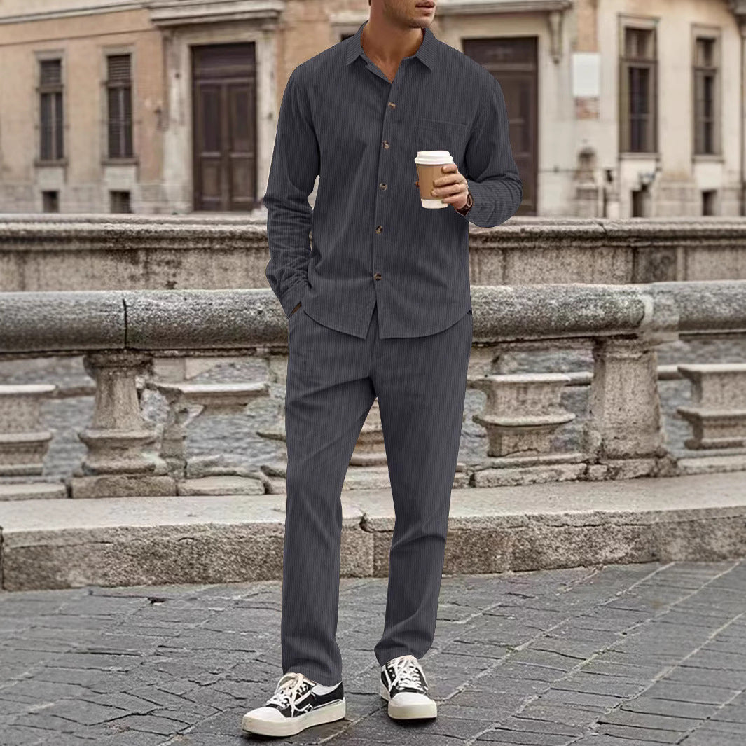 Men's elegant and comfortable shirt suit set Lisslune