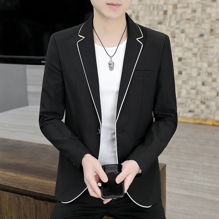 Men's elegant blazer jacket with contrasting accents Lisslune