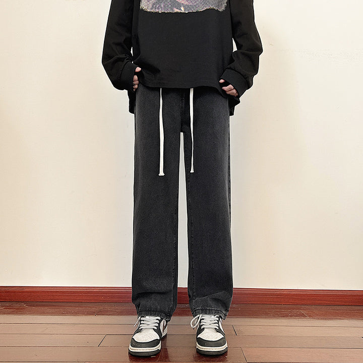 Men's loose Cargo Jeans with elastic waistband and practical pockets Lisslune