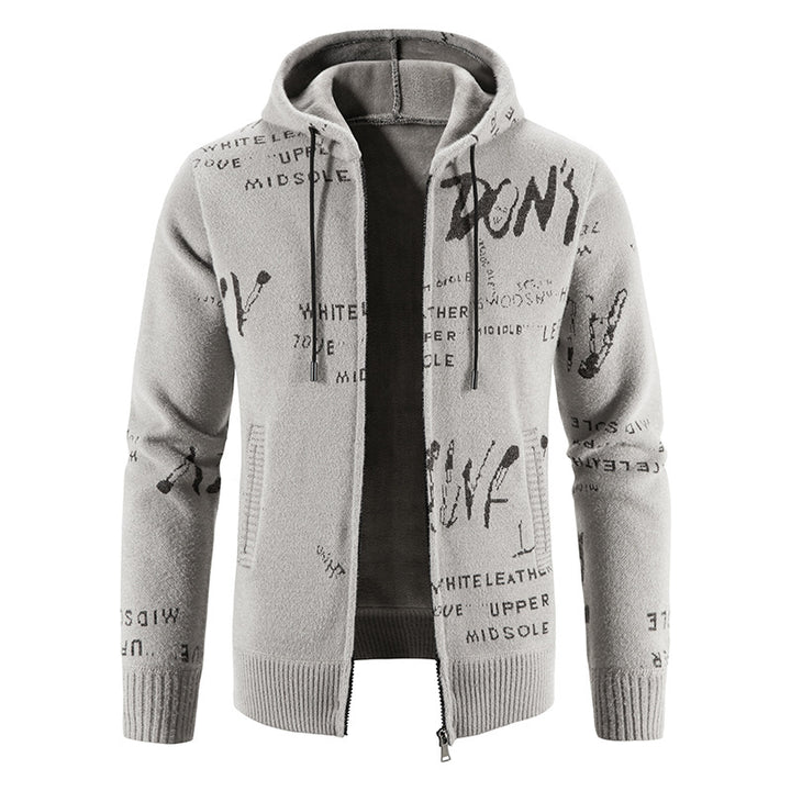 Men's stylish hoodie jacket with creative print Lisslune
