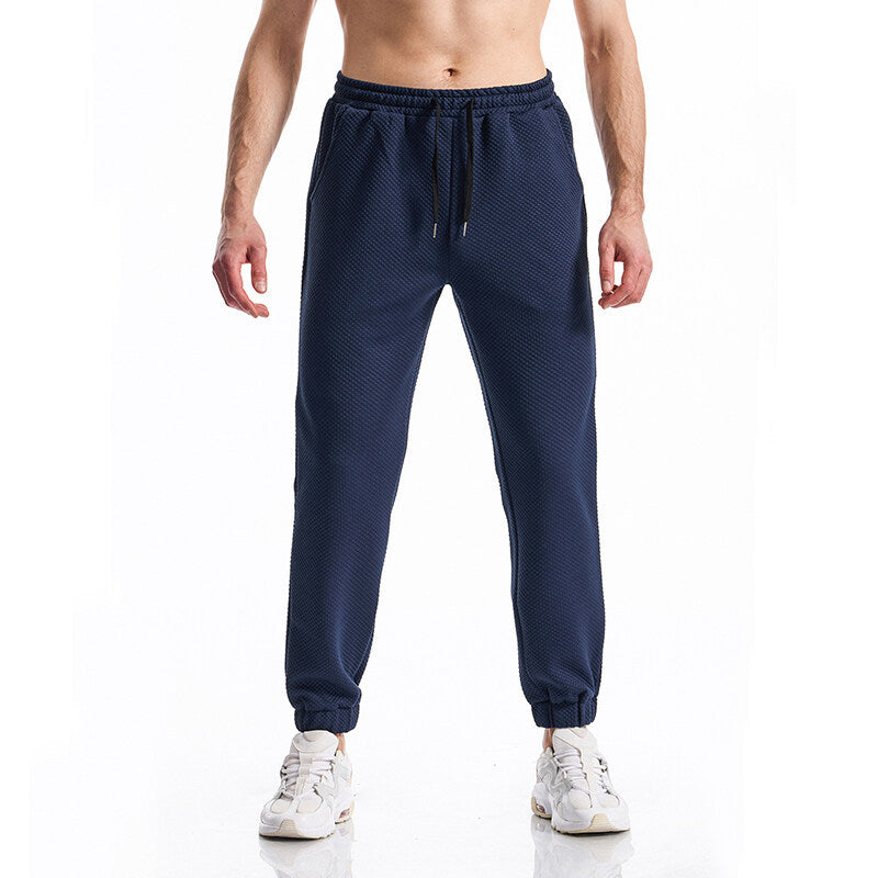 Men's sporty leisure pants with textured surface Lisslune