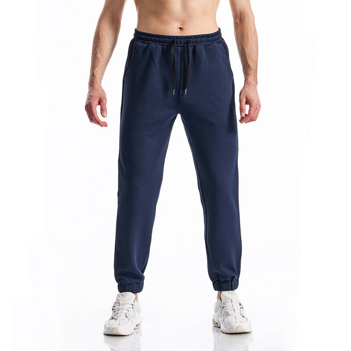 Men's sporty leisure pants with textured surface Lisslune
