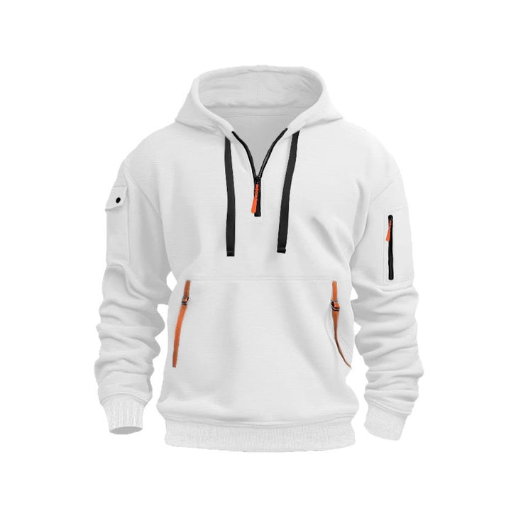 Women's hooded sweatshirt with functional pockets and modern stand-up collar Lisslune