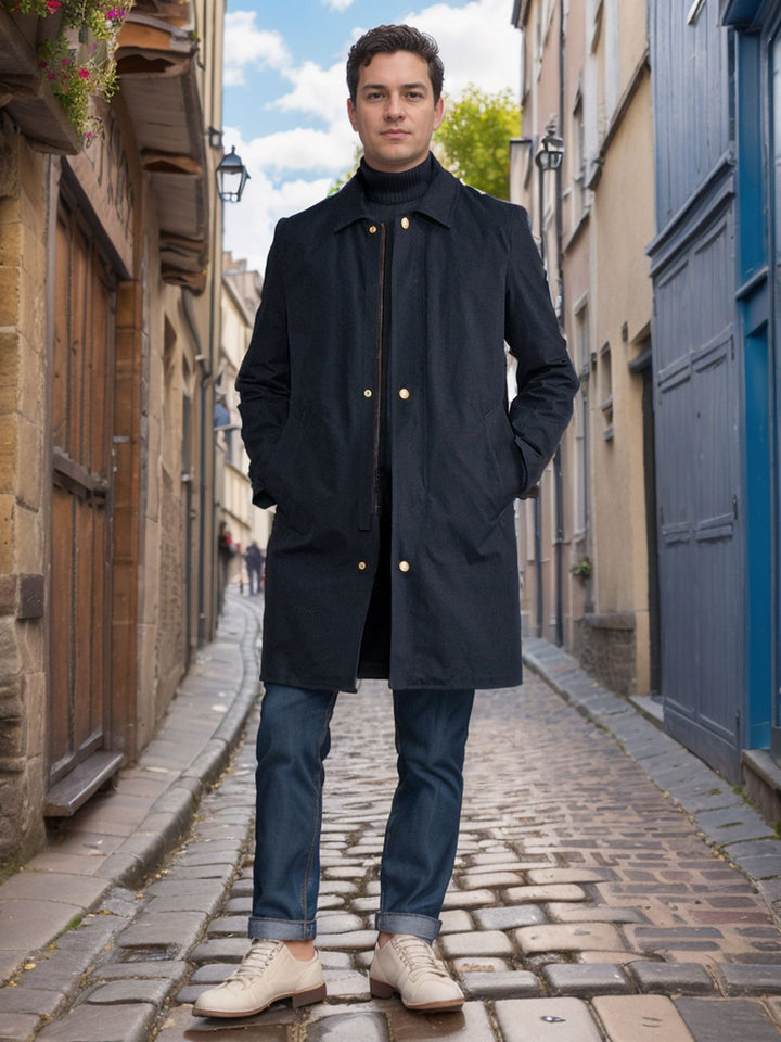 Men's fashionable transitional coat with practical pockets and water-repellent fabric Lisslune
