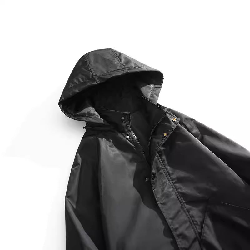 Men's sporty transitional jacket with adjustable hood and reflective accents Lisslune
