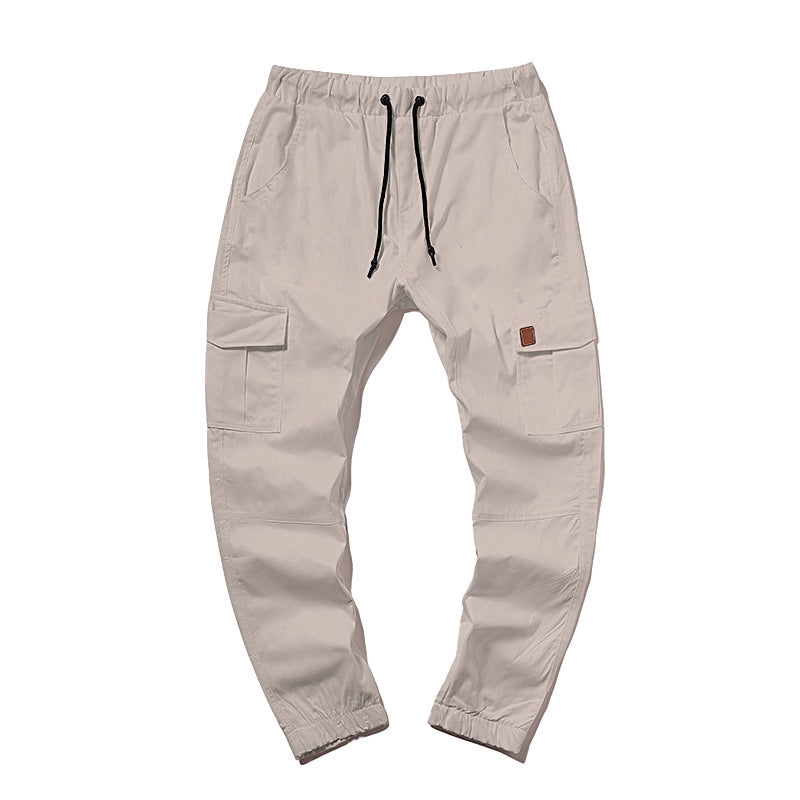 Men's cargo pants with elastic waistband and practical side pockets Lisslune