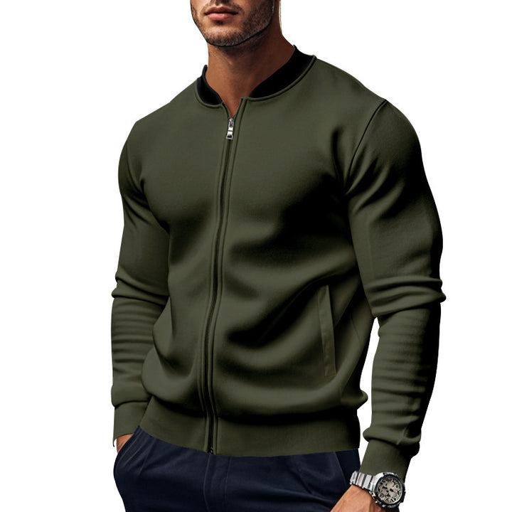 Men's sporty bomber jacket with zipper and breathable inserts Lisslune