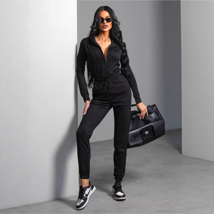 Women's velvety hoodie suit Lisslune