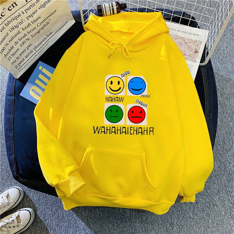 Women’s hoodie with cheerful emoji design Lisslune