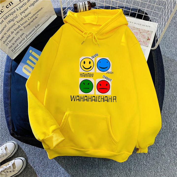 Women’s hoodie with cheerful emoji design Lisslune